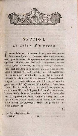 Scriptura Sacra Contra Incredulos Propugnata, 5. Psalmi. Liber Proverbiorum. Ecclesiastes. Canticum Canticorum. Liber Sapientiae. Ecclesiasticus