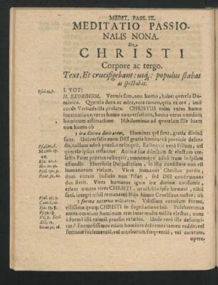 Meditatio Passionalis Nona. De Christi Corpore ac tergo.