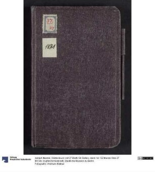 Skizzenbuch mit 27 Blatt / 54 Seiten