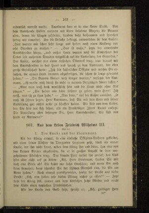 167. Aus dem Leben Friedrich Wilhelms III.