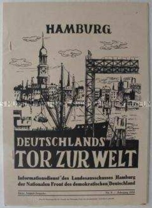 Hektografiertes Mitteilungsblatt der Nationalen Front für Hamburg