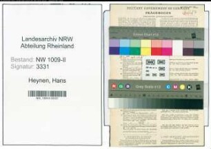 Entnazifizierung Hans Heynen , geb. 09.10.1902 (Lehrer)