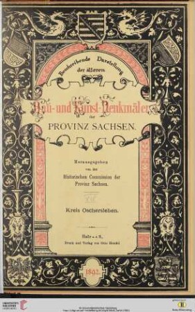 Band 14: Beschreibende Darstellung der älteren Bau- und Kunstdenkmäler der Provinz Sachsen: Beschreibende Darstellung der älteren Bau- und Kunstdenkmäler des Kreises Oschersleben