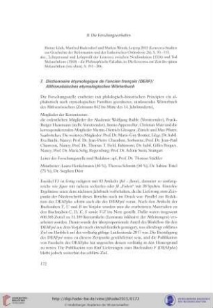 7. Altfranzösisches etymologisches Wörterbuch (DEAF)