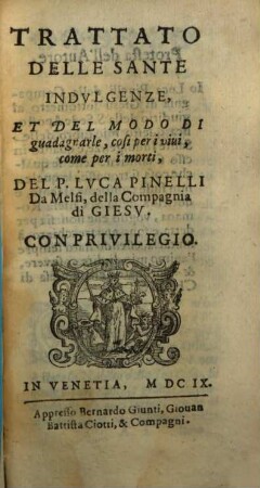Trattato delle Sante Indulgenze