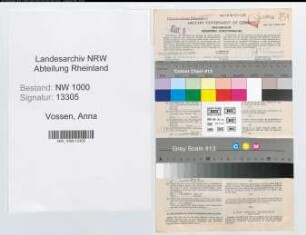 Entnazifizierung Anna Vossen, geb. 13.12.1912 (Vers.Angest.)