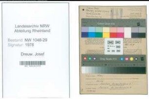 Entnazifizierung Josef Dreuw , geb. 18.05.1903 (Arbeiter)
