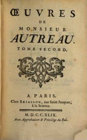 Oeuvres De Monsieur Autreau, 2