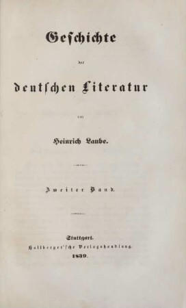 Bd. 2: Geschichte der deutschen Literatur