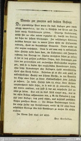 Vorrede zur zweyten und dritten Auflage