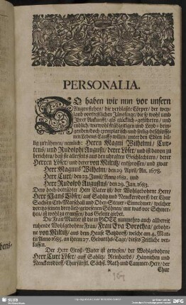 Lebenslauf : Personalia