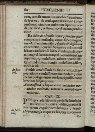 Antiquissima Hippocratica methodus methodus medendi, contraria methodo corruptionis. Cap. IX.