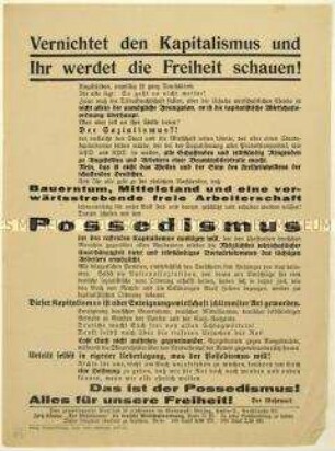 Flugblatt des Wehrwolf zum Possedismus