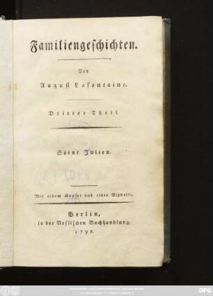 Dritter Theil: Saint Julien