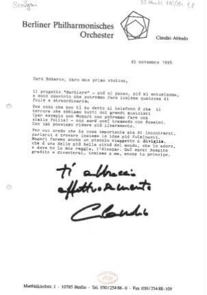 Brief an Roberto Benigni : 25.11.1995