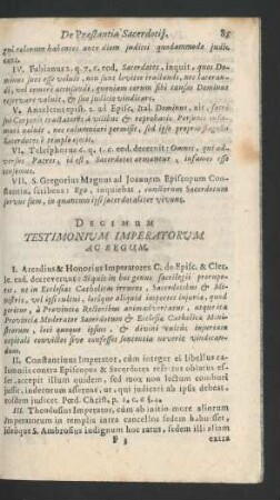 Decimum Testimonium Imperatorum Ac Regum.