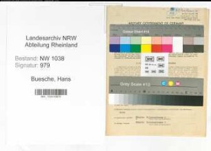 Entnazifizierung Hans Buesche , geb. 28.05.1905 (Baecker)