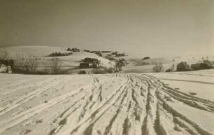 Erzgebirge im Winter. Blick auf Hermsdorf