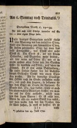 499-512, Am 6. Sonntag nach Trinitatis