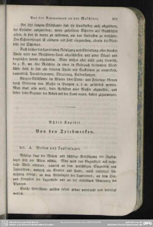 Achtes Kapitel. Von den Triebwerken