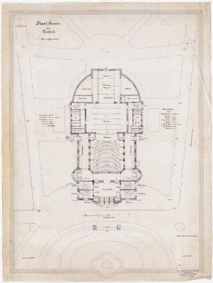 Stadttheater, Rostock: Grundriss Parkett