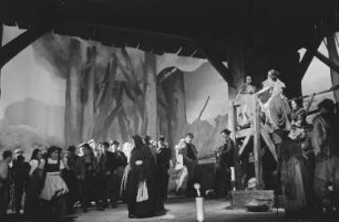 Szenenbilder aus der Oper "Jenufa" von Leos Janácek an der Deutschen Staatsoper Berlin, mit Christel Goltz und Erich Witte in den Hauptrollen