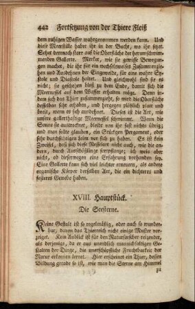 XVIII. Hauptstück. Die Seesterne. - XXVIII. Hauptstück. Fortsetzung des Nämlichen.