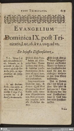 Evangelium Dominica IX. post Trinitatis