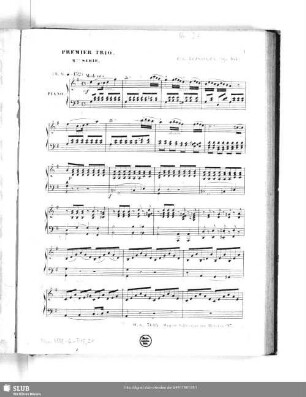 Premier Trio facile et brillant pour Piano, Violon et Violoncelle : Op. 164