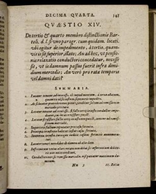 Quæstio XIV. De tertio & quarto membro distinctionis Bartoli [...]