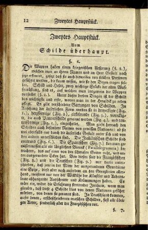 Zweytes Hauptstück. Von Schilde überhaupt