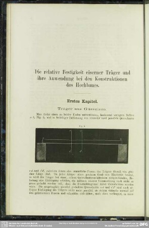 Erstes Kapitel. Träger aus Gusseisen