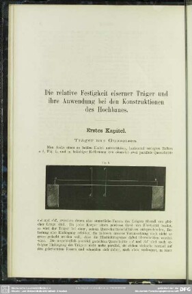 Erstes Kapitel. Träger aus Gusseisen