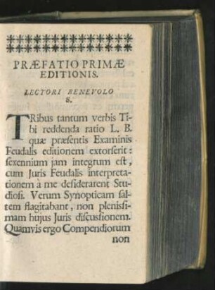 Praefatio Primae Editionis.