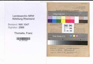 Entnazifizierung Franz Thomalla , geb. 25.10.1917 (Stuckateur)