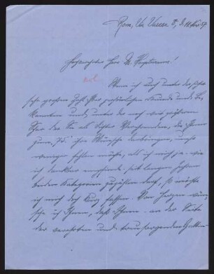 Brief von Adolf Arnhold an Gerhart Hauptmann
