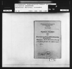 Behördenaufbau des Landes Württemberg-Hohenzollern