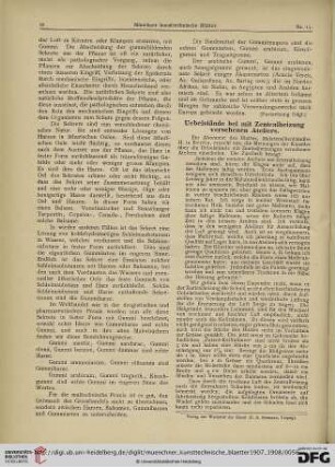 Uebelstände bei mit Zentralheizung versehenen Ateliers