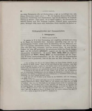 Orthographisches und Grammatisches