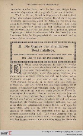 II. Die Organe der kirchlichen Denkmalpflege