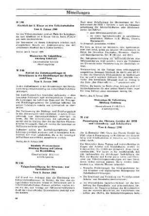Fahrpreisermäßigung bei Schwimm- und Spezialunterricht : 3/66 vom 8. Januar 1966 ; [Mitteilungen]