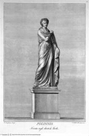 Il Museo Pio-Clementino, Tomo I-VII, Tomo I: Statue del Museo Pio-Clementino, Statue der Polyhymnia