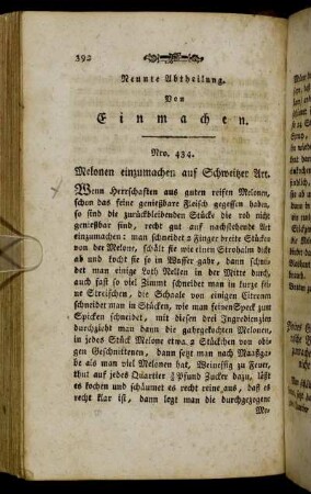 Neunte Abtheilung. Von Einmachen.