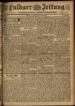 Ausgabe vom Donnerstag, den 27. April 1899.
