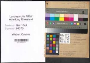 Entnazifizierung Casimir Weber , geb. 15.06.1898 (Landwirt)