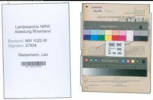 Entnazifizierung Leo Weissmann , geb. 29.04.1889 (Postbeamter)
