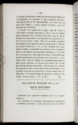 Solution du problème VIII.