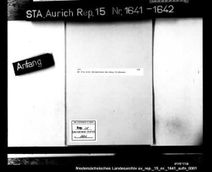 Der Plan einer Amtssparkasse des Amtes Stickhausen