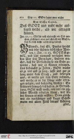 Das Eilffte Capitel