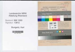 Entnazifizierung Karl Bungartz, geb. 21.02.1919 (Postbetriebsassistent)